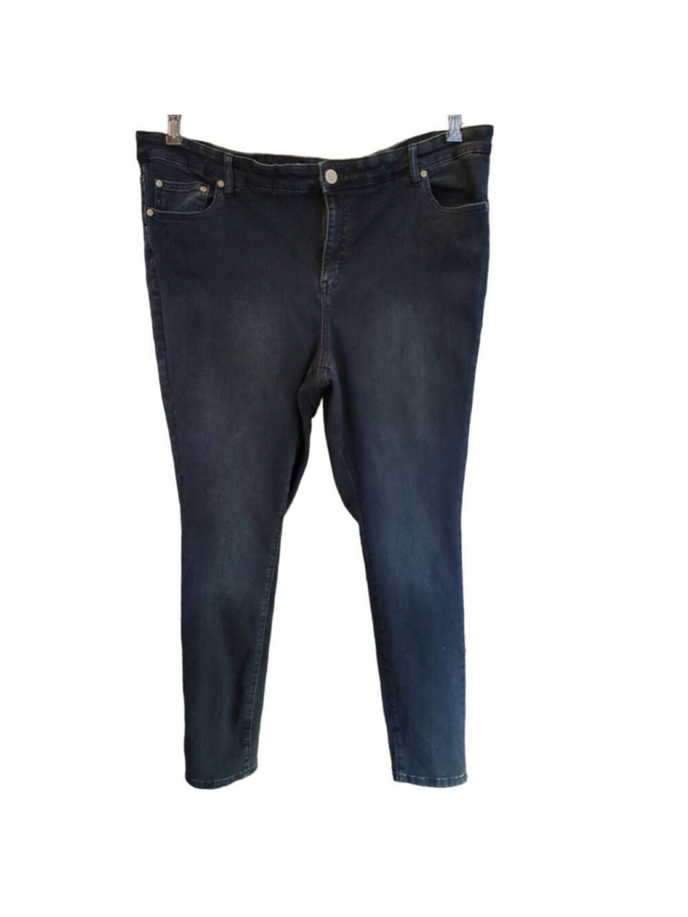 Eloquii High Waist Skinny Jeans Dark Wash Blue Stretch 20G